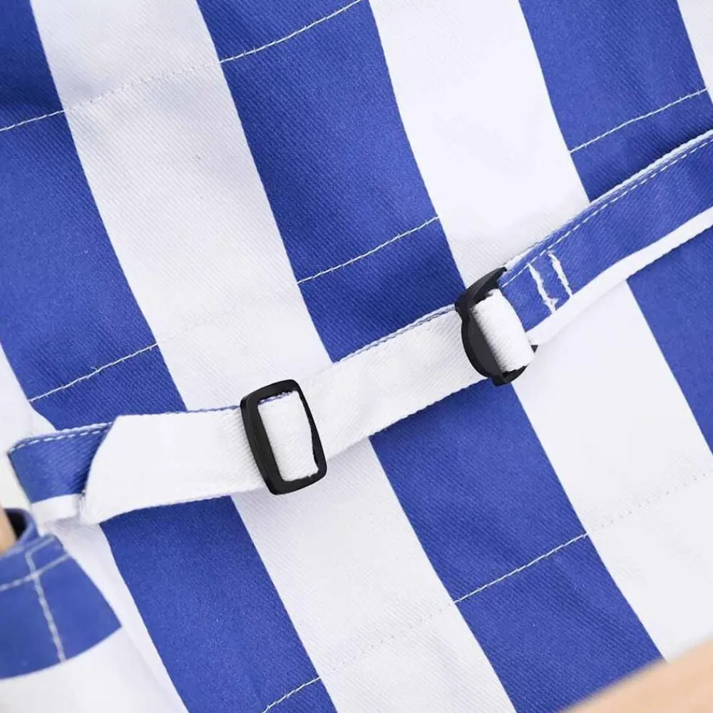 vidaXL Columpio de bebé con cinturón de seguridad algodón madera azul Discount
