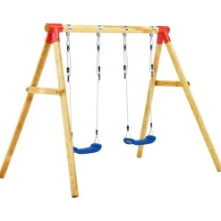 vidaXL Estructuras Para Juegos Al Aire Libre-Columpio de madera de pino 230x130x166 cm
