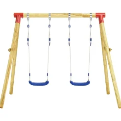 vidaXL Estructuras Para Juegos Al Aire Libre-Columpio de madera de pino 230x130x166 cm