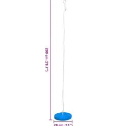 vidaXL Estructuras Para Juegos Al Aire Libre-Columpio de placa azul 200 cm