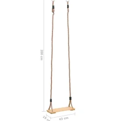vidaXL Estructuras Para Juegos Al Aire Libre-Columpio de tabla madera de pino maciza 200 cm
