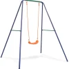 vidaXL Estructuras Para Juegos Al Aire Libre-Columpio individual naranja