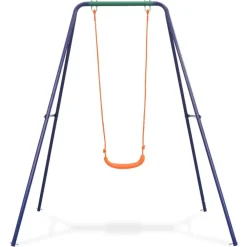 vidaXL Estructuras Para Juegos Al Aire Libre-Columpio individual naranja