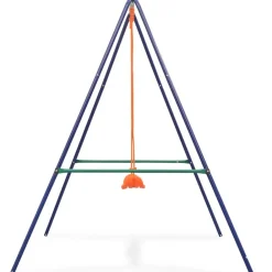 vidaXL Estructuras Para Juegos Al Aire Libre-Columpio individual y columpio para niños 2 en 1 naranja
