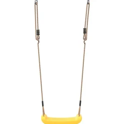 vidaXL Columpio para niños individual con cuerda ajustable Amarillo Hot
