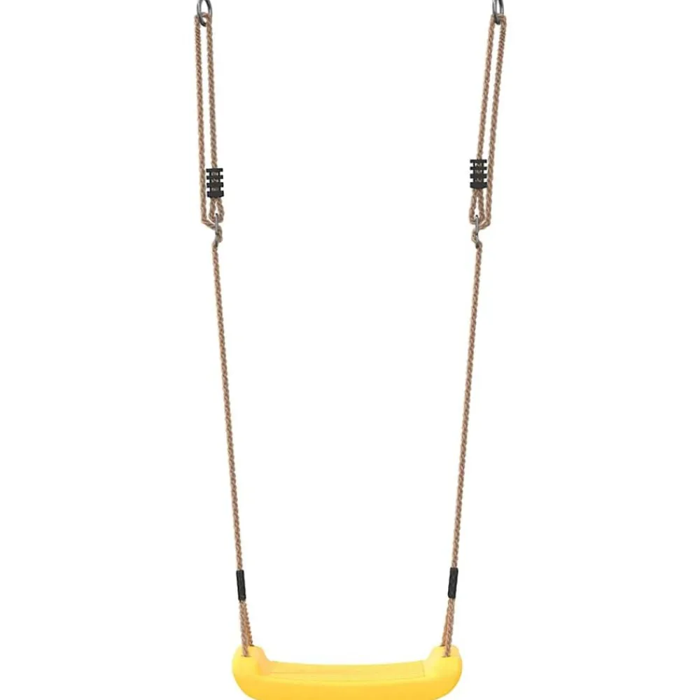 vidaXL Columpio para niños individual con cuerda ajustable Amarillo Hot