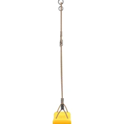 vidaXL Columpio para niños individual con cuerda ajustable Amarillo Hot