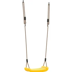 vidaXL Columpio para niños individual con cuerda ajustable Amarillo Hot