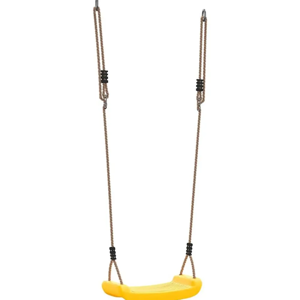 vidaXL Columpio para niños individual con cuerda ajustable Amarillo Hot