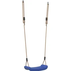 vidaXL Columpio para niños individual con cuerda ajustable Azul Outlet