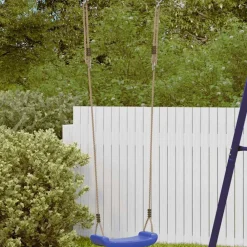 vidaXL Columpio para niños individual con cuerda ajustable Azul Outlet