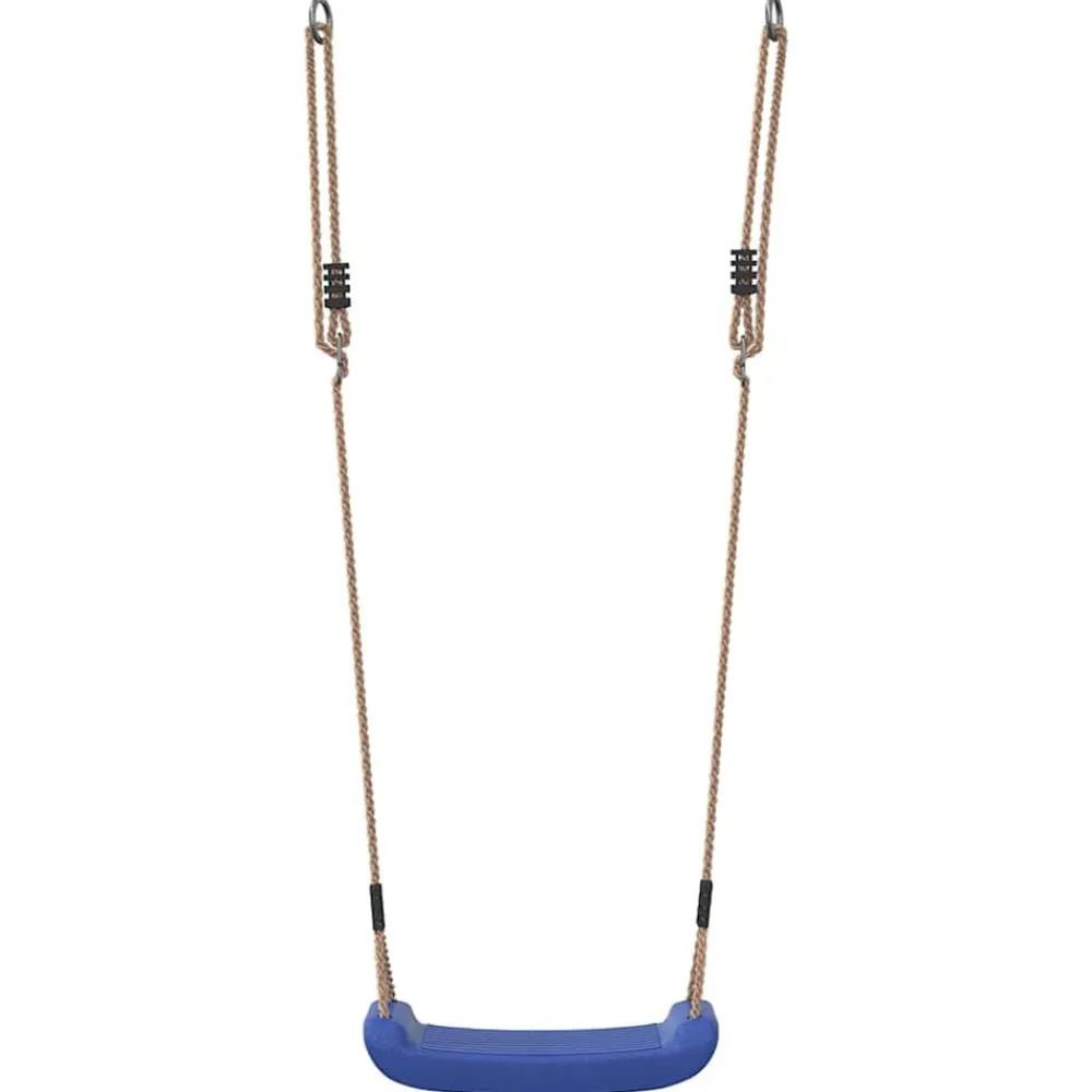 vidaXL Columpio para niños individual con cuerda ajustable Azul Outlet