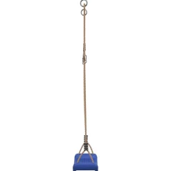 vidaXL Columpio para niños individual con cuerda ajustable Azul Outlet