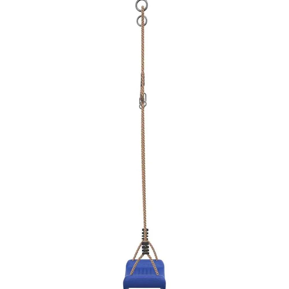 vidaXL Columpio para niños individual con cuerda ajustable Azul Outlet