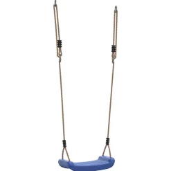 vidaXL Columpio para niños individual con cuerda ajustable Azul Outlet