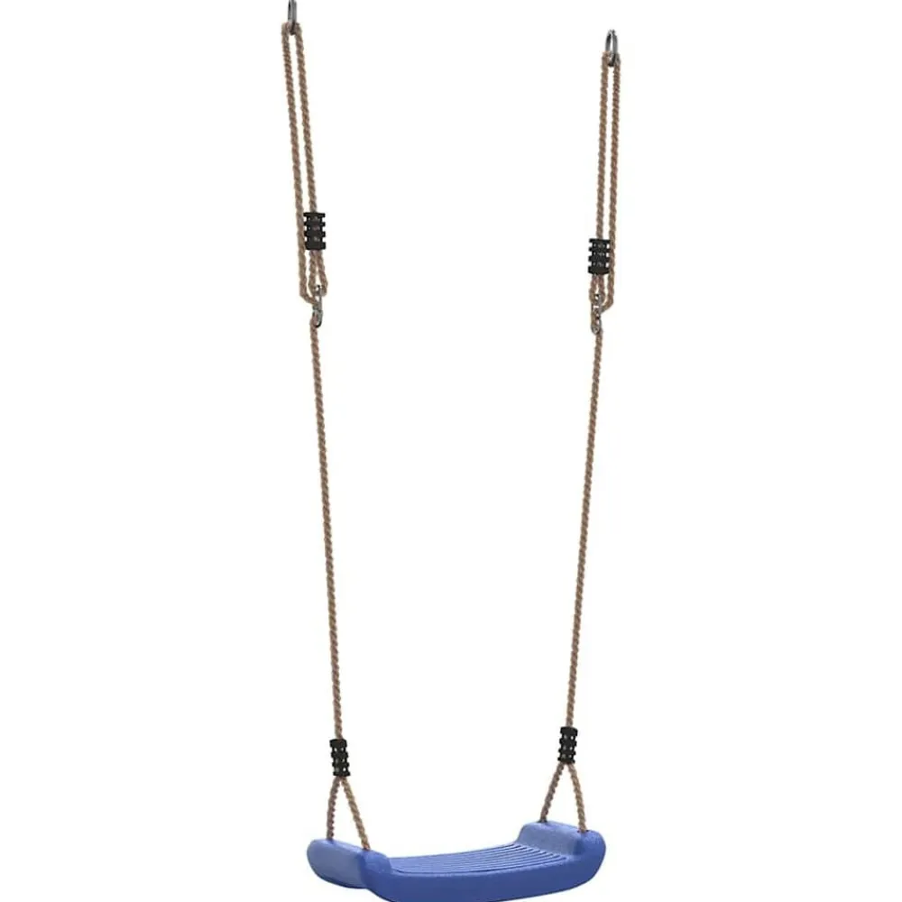 vidaXL Columpio para niños individual con cuerda ajustable Azul Outlet
