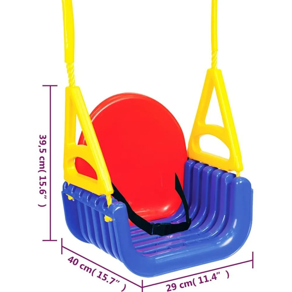 vidaXL Columpio para niños 3 en 1 polipropileno 29x40x39,5 cm Clearance