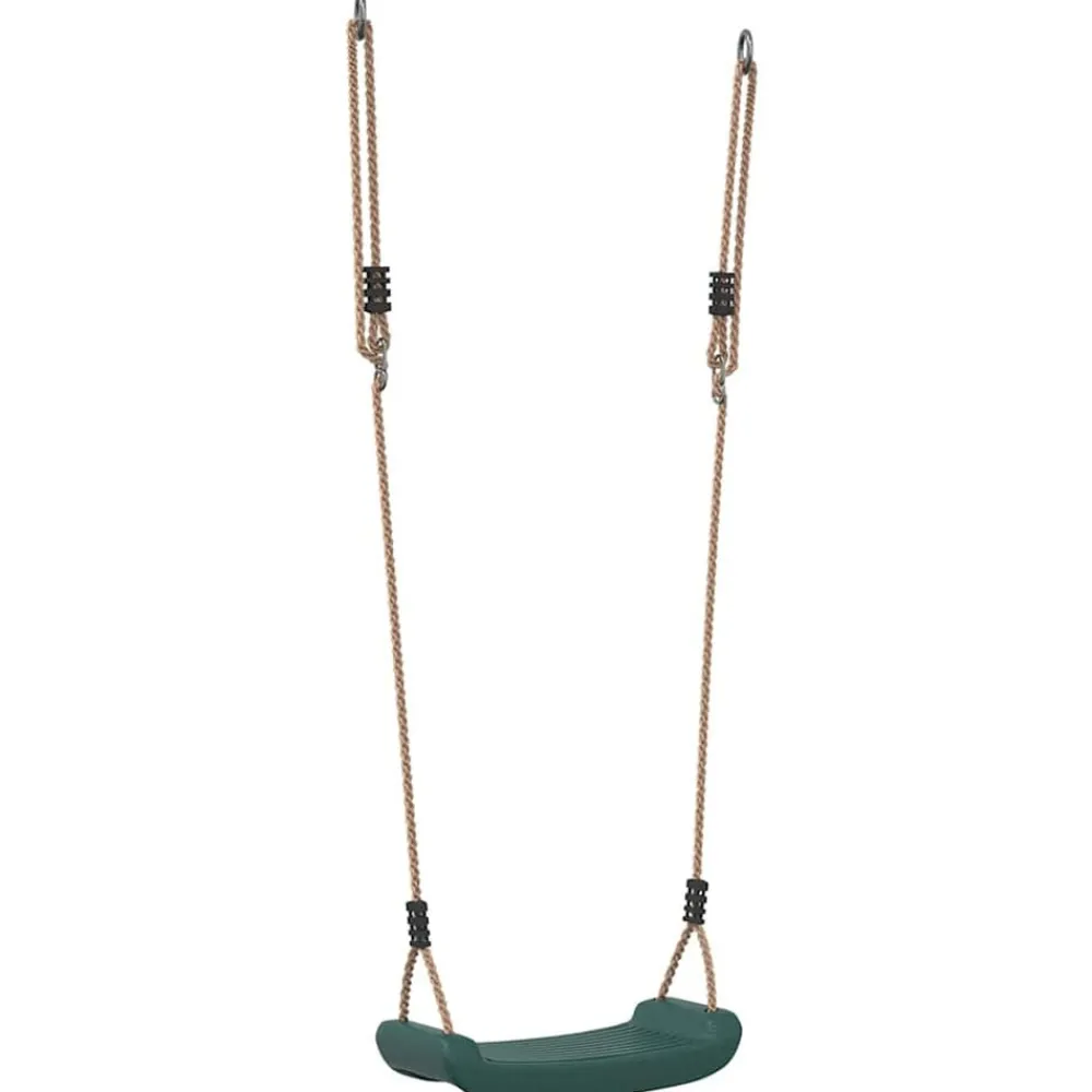 vidaXL Columpio para niños individual con cuerda ajustable Verde Clearance