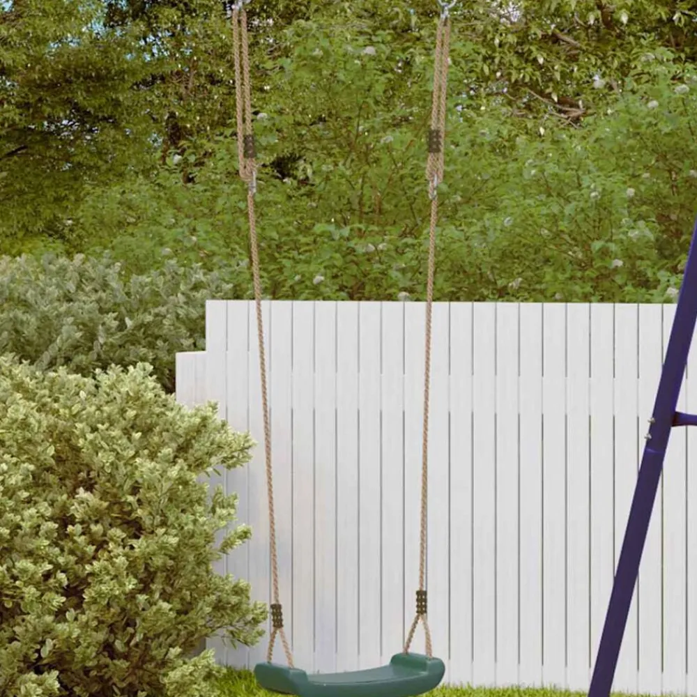 vidaXL Columpio para niños individual con cuerda ajustable Verde Clearance