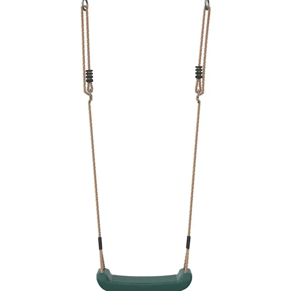 vidaXL Columpio para niños individual con cuerda ajustable Verde Clearance