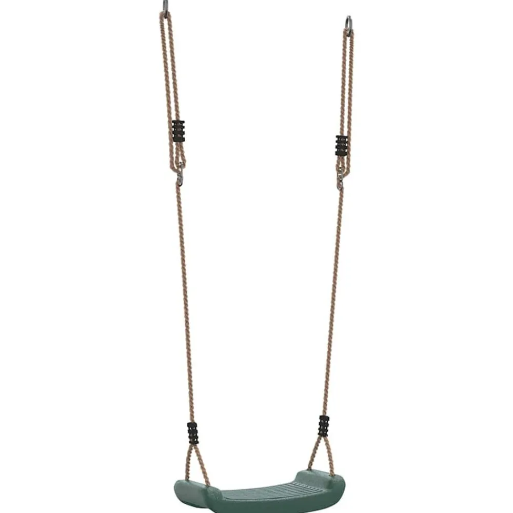 vidaXL Columpio para niños individual con cuerda ajustable Verde Clearance