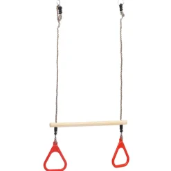 Niños vidaXL Juguetes Y Actividades Para Bebés-Columpio trapecio con anillas