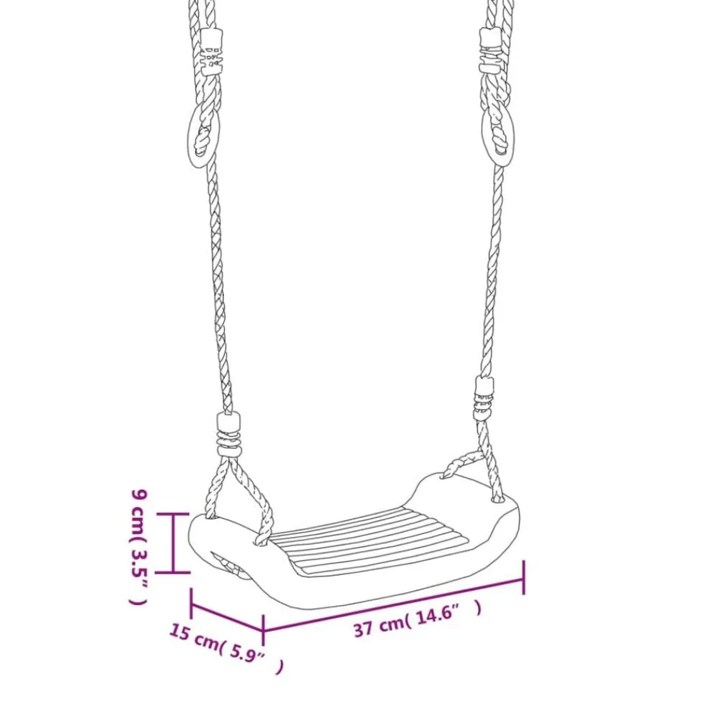 vidaXL Columpios 2 unidades con rocas de escalada polietileno azul Outlet