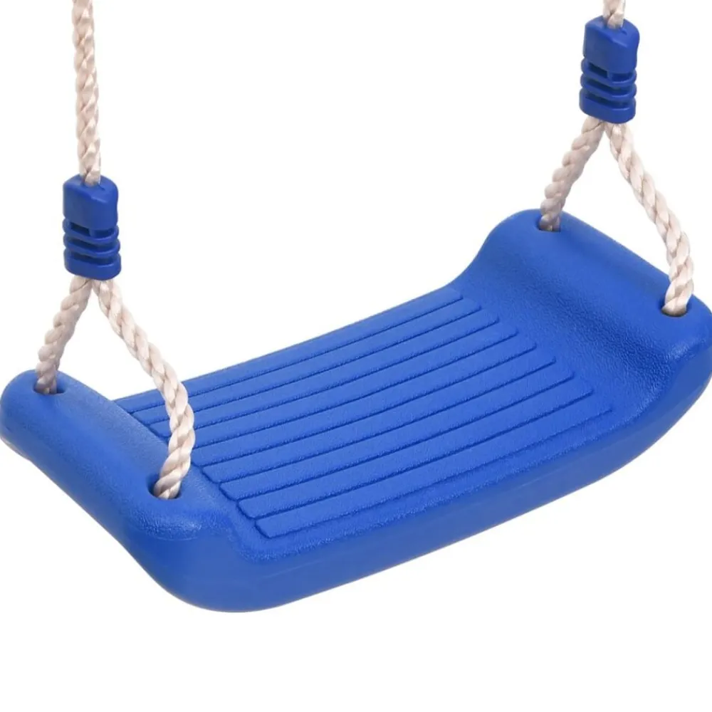 vidaXL Columpios 2 unidades con rocas de escalada polietileno azul Discount