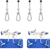 vidaXL Columpios 2 unidades con rocas de escalada polietileno azul Outlet