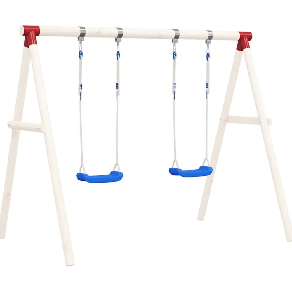 vidaXL Columpios con cuerdas 2 unidades polietileno azul 38x16 cm