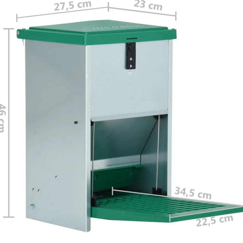 vidaXL Comedero automático para aves de corral con pedal 8 kg