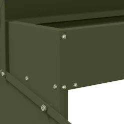 vidaXL Comedero de Pedal para Pollos 48,5 x 39,5 x 19 cm Verde oliva Clearance