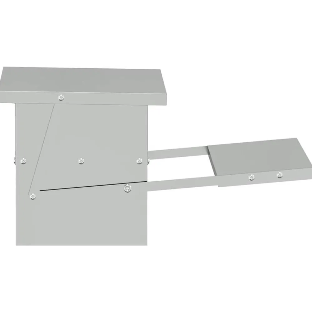 vidaXL Comedero de Pedal para Pollos 48,5 x 39,5 x 19 cm Plateado Online