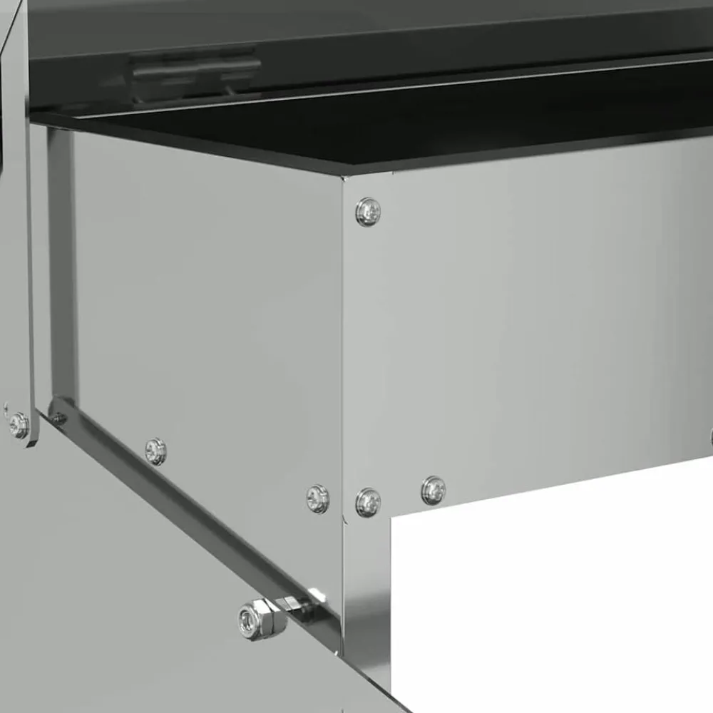 vidaXL Comedero de Pedal para Pollos 48,5 x 39,5 x 19 cm Plateado Online