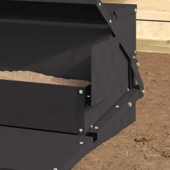 vidaXL Comedero de Pedal para Pollos 50 x 40 x 29 cm Negro Online