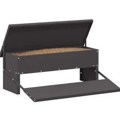 vidaXL Comedero de Pedal para Pollos 48,5 x 39,5 x 19 cm Negro Online