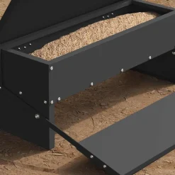 vidaXL Comedero de Pedal para Pollos 48,5 x 39,5 x 19 cm Negro Online
