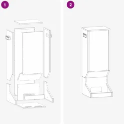 vidaXL Comedero para ciervos 28 x 30 x 80 cm Negro Discount