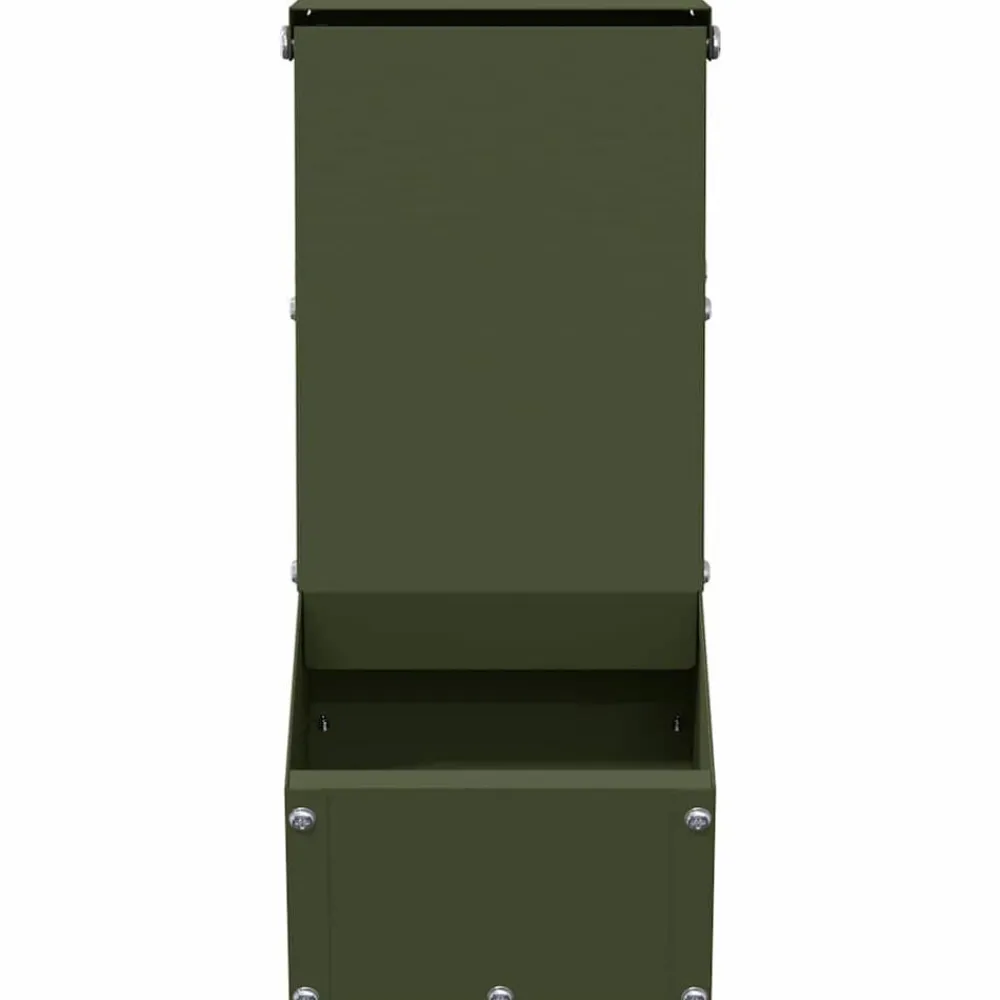 vidaXL Comedero para Conejos 12,5 x 26 x 28,5 cm Verde oliva Clearance