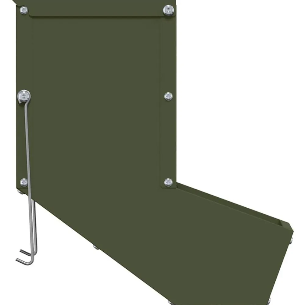 vidaXL Comedero para Conejos 12,5 x 26 x 28,5 cm Verde oliva Clearance