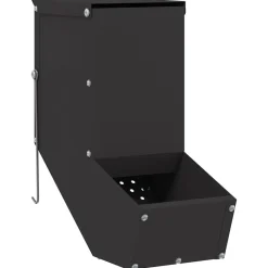 vidaXL Comedero para Conejos 12,5 x 26 x 28,5 cm Negro Hot