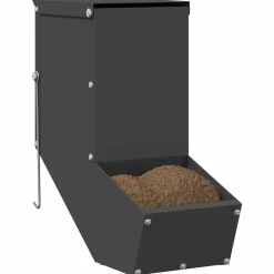 vidaXL Comedero para Conejos 12,5 x 26 x 28,5 cm Negro Hot