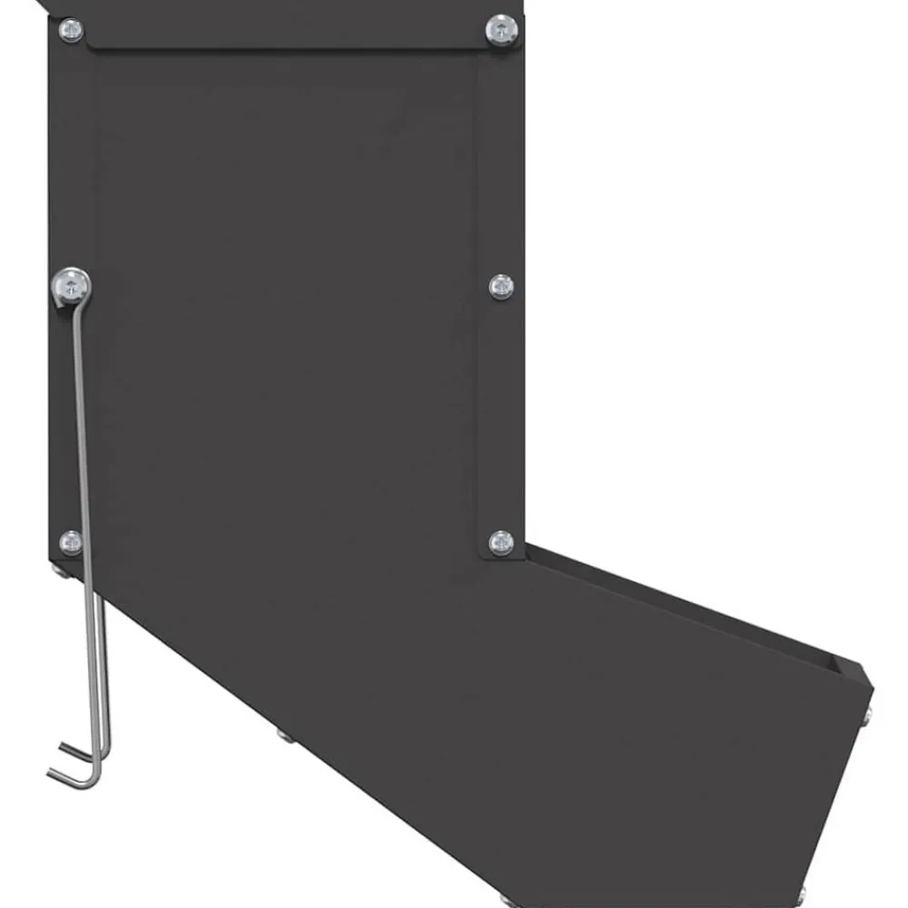 vidaXL Comedero para Conejos 12,5 x 26 x 28,5 cm Negro Hot