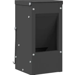 vidaXL Comedero para Conejos 12,5 x 12,5 x 25 cm Negro Clearance