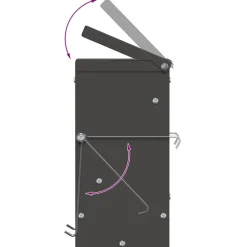 vidaXL Comedero para Conejos 12,5 x 12,5 x 25 cm Negro Clearance