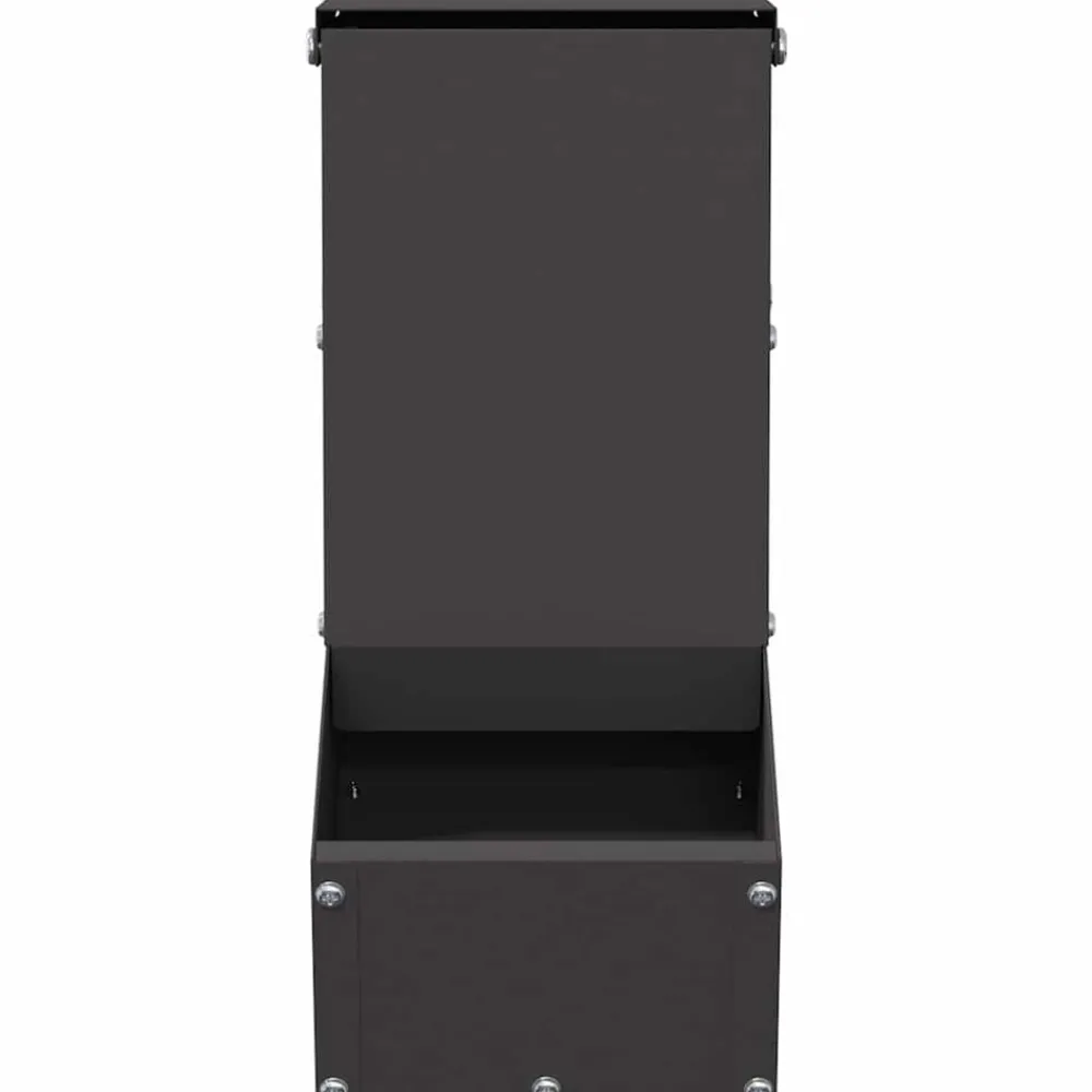 vidaXL Comedero para Conejos 12,5 x 26 x 28,5 cm Negro Best