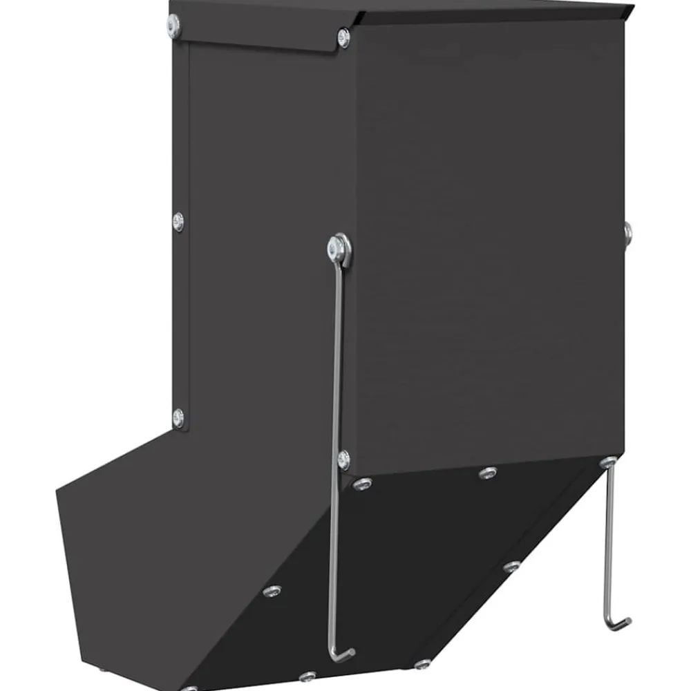 vidaXL Comedero para Conejos 12,5 x 26 x 28,5 cm Negro Best