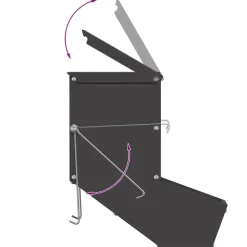 vidaXL Comedero para Conejos 12,5 x 26 x 28,5 cm Negro Best