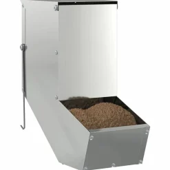 vidaXL Comedero para Conejos Plateado 12,5 x 26 x 28,5 cm Acero galvanizado Sale