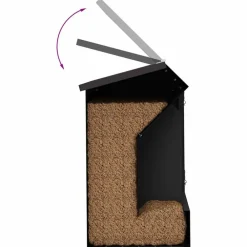 vidaXL Productos Para Mascotas-Comedero para Conejos 64.5 x 25.5 x 45.5 cm